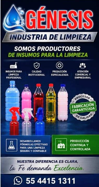 Imagen adjunta de GÉNESIS producción de insumos para la limpieza